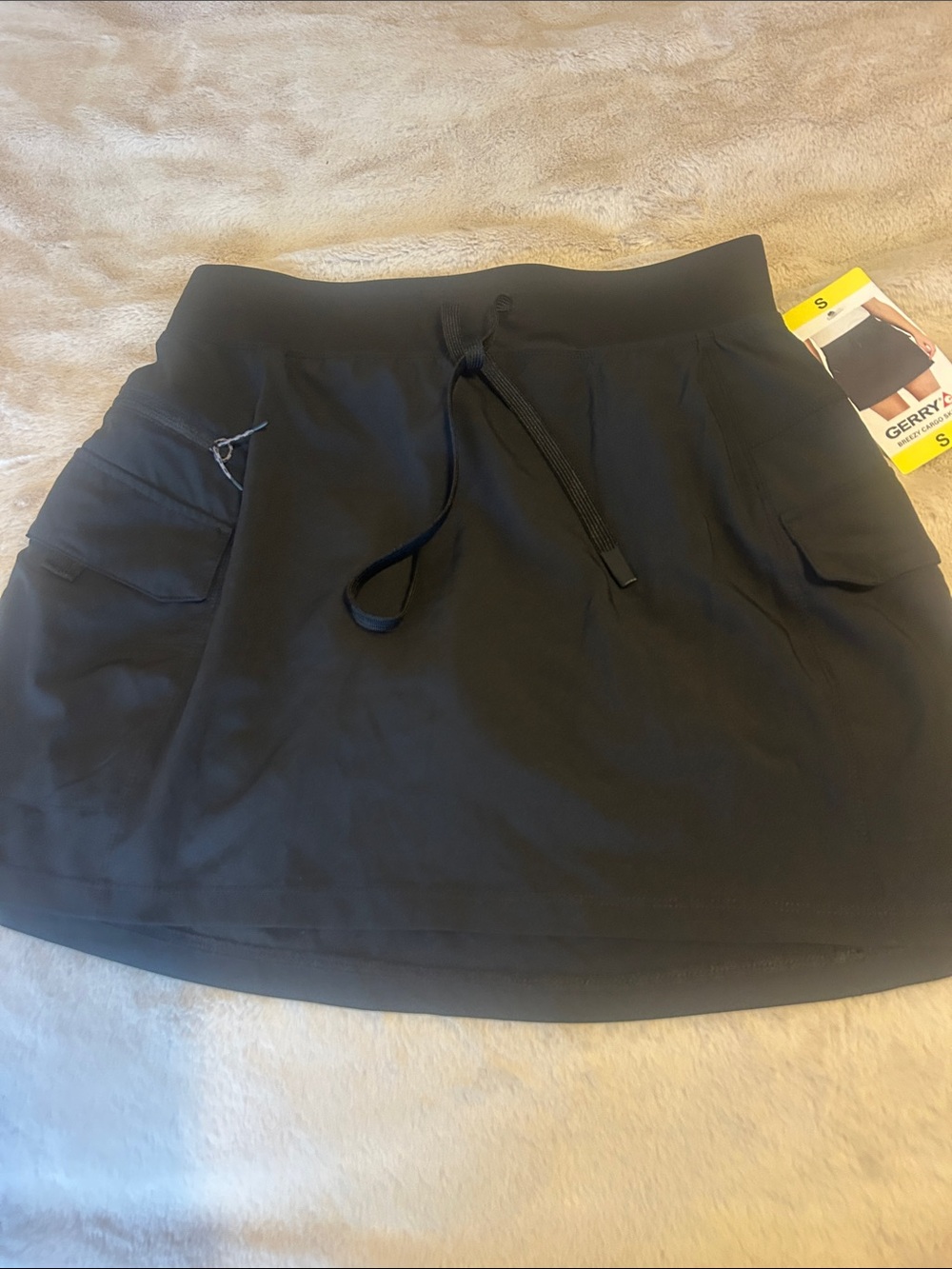 NWT Gerry’s Active Drawstring Skort in Black size small NET